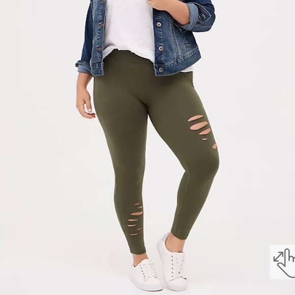 ⭐️SOLD⭐️🆕💚TORRID Deconstructed Premium Legging- NWT💚 - Picture 2 of 7